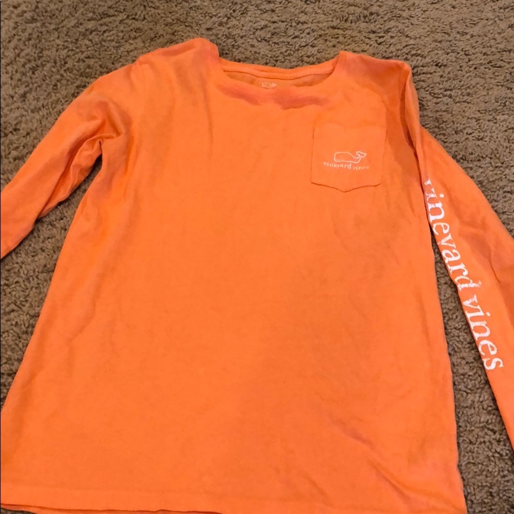 Girls youth L 14 melon long sleeve vineyard Vines